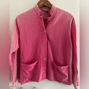 El Huarache Vintage Embroidered Pink Chef’s coat